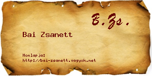 Bai Zsanett névjegykártya